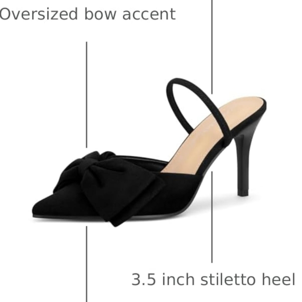 MIA Black Heeled Sandals - Size 8.5